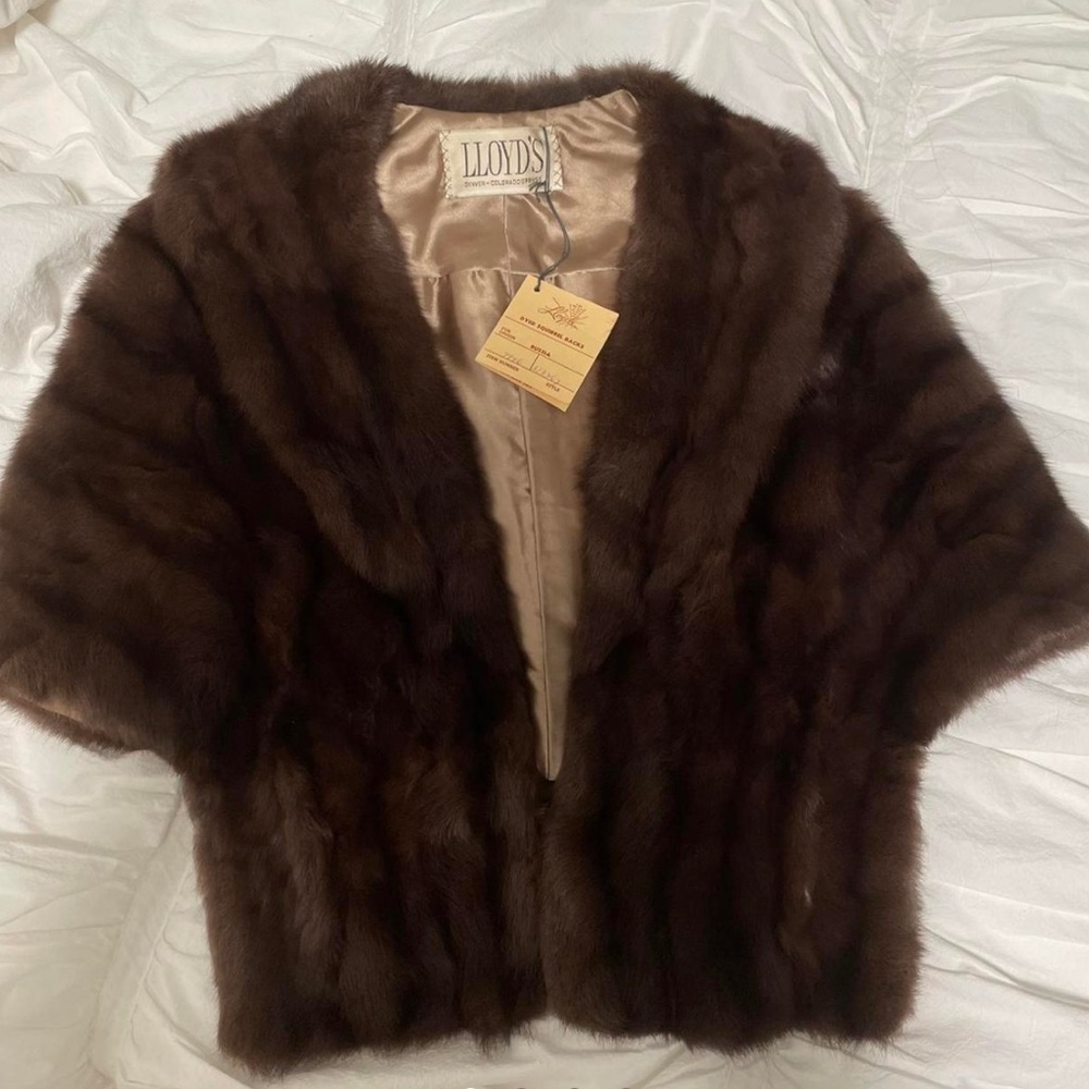 Genuine Squirrel Fur Stole / Shrug / Cape